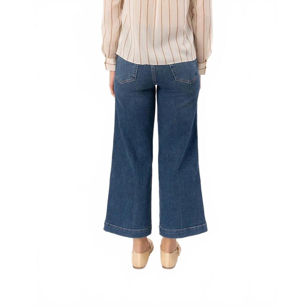 NEW FRAME seamed wide trouser crop jean in charity - Picture 3 of 4